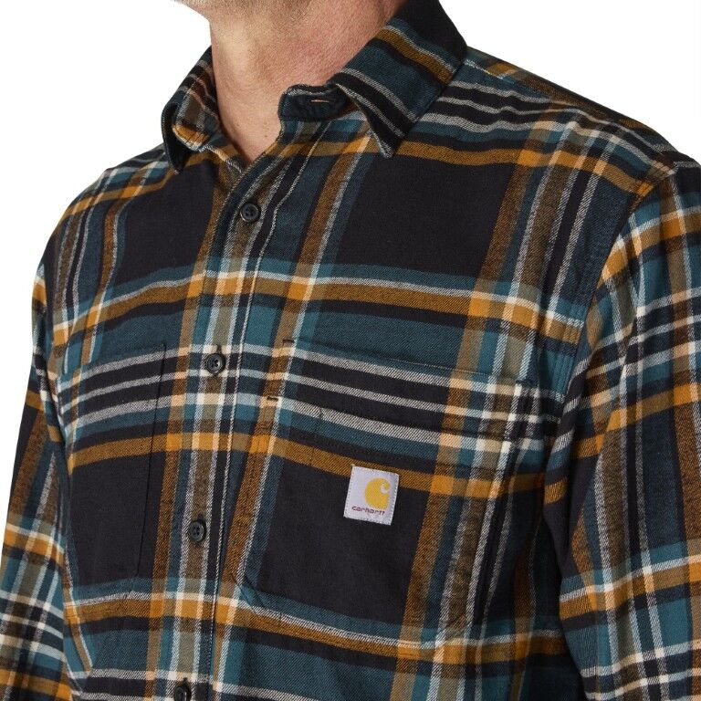 Carhartt Men's Rugged Flex Relaxed Fit Midweight Flannel Long Sleeve Plaid Shirt