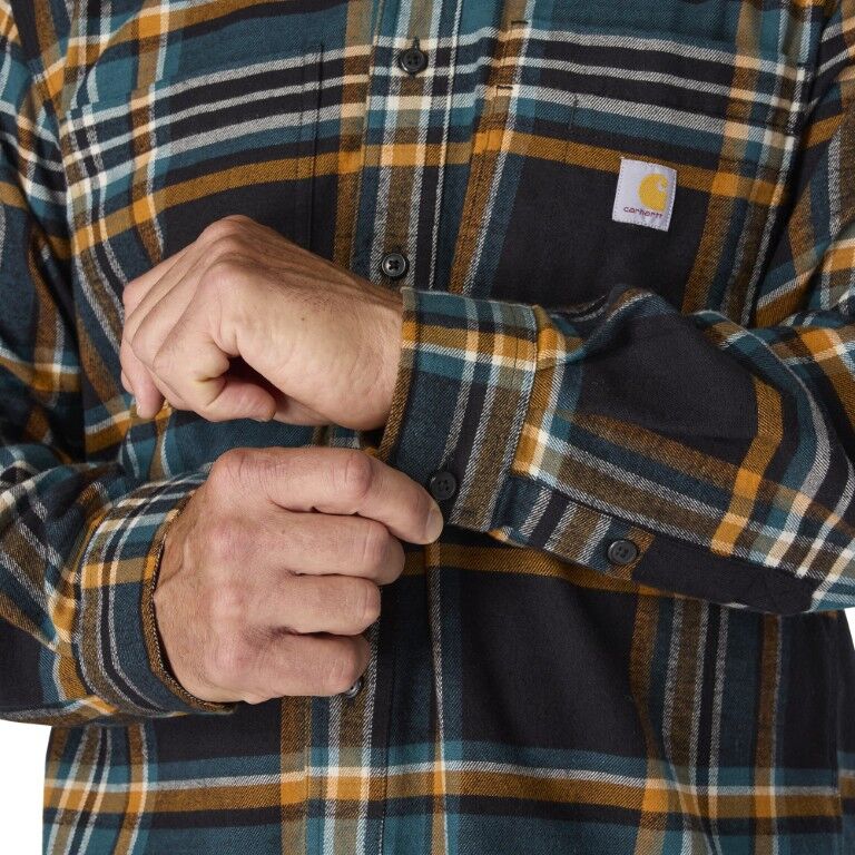 Carhartt Men's Rugged Flex Relaxed Fit Midweight Flannel Long Sleeve Plaid Shirt