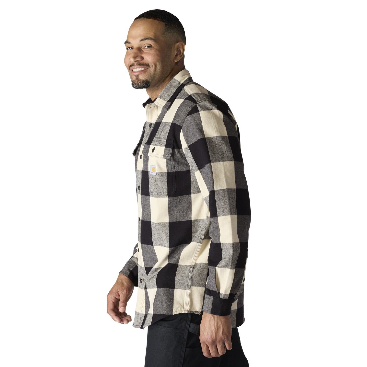 Carhartt Men's Loose Fit Heavyweight Flannel Long Sleeve Plaid Shirt