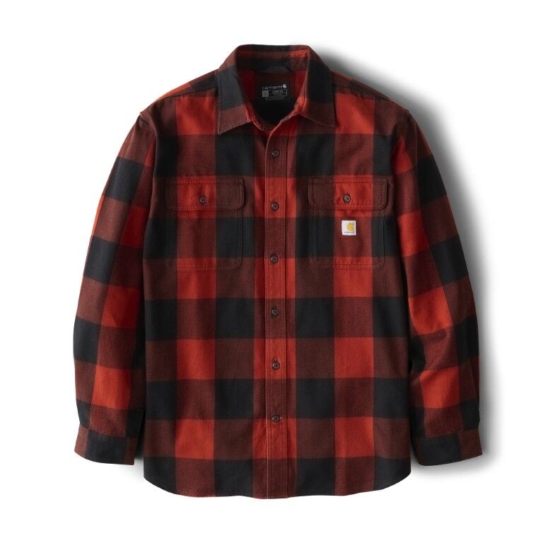 Carhartt Men's Loose Fit Heavyweight Flannel Long Sleeve Plaid Shirt