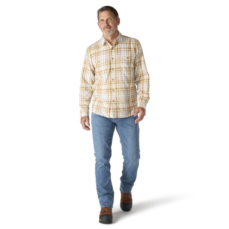 Carhartt Men's Rugged Flex Relaxed Fit Lightweight Long Sleeve Plaid Shirt