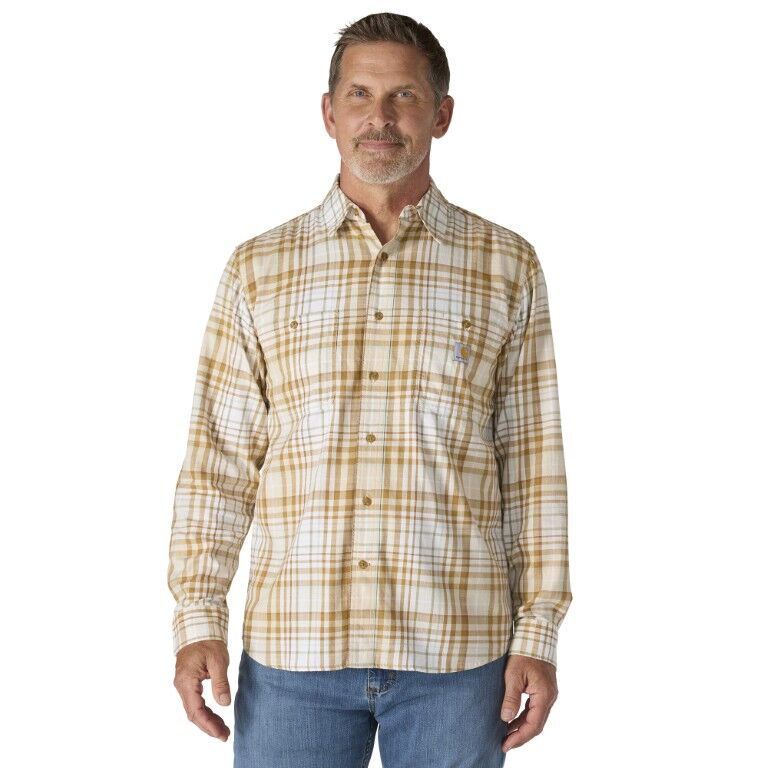 Carhartt Men's Rugged Flex Relaxed Fit Lightweight Long Sleeve Plaid Shirt