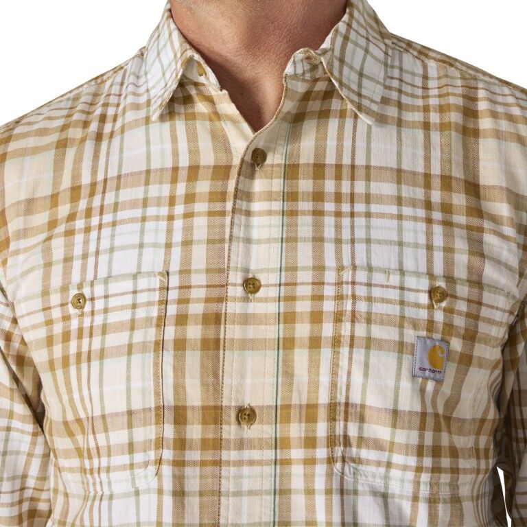 Carhartt Men's Rugged Flex Relaxed Fit Lightweight Long Sleeve Plaid Shirt