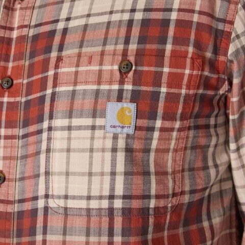 Carhartt Men's Rugged Flex Relaxed Fit Lightweight Long Sleeve Plaid Shirt