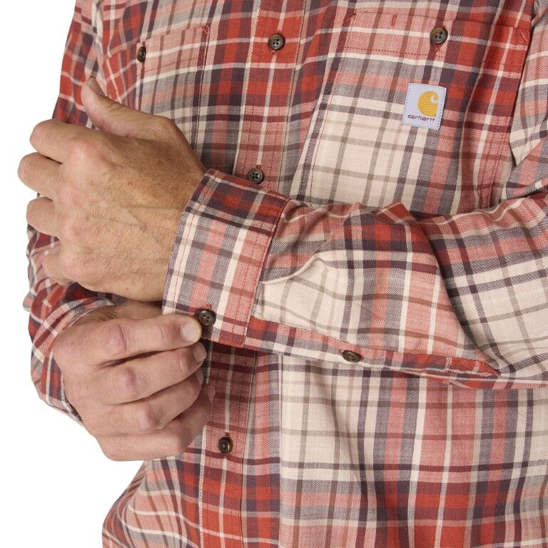Carhartt Men's Rugged Flex Relaxed Fit Lightweight Long Sleeve Plaid Shirt