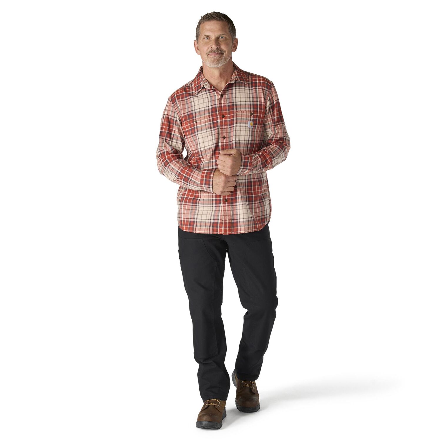 Carhartt Men's Rugged Flex Relaxed Fit Lightweight Long Sleeve Plaid Shirt