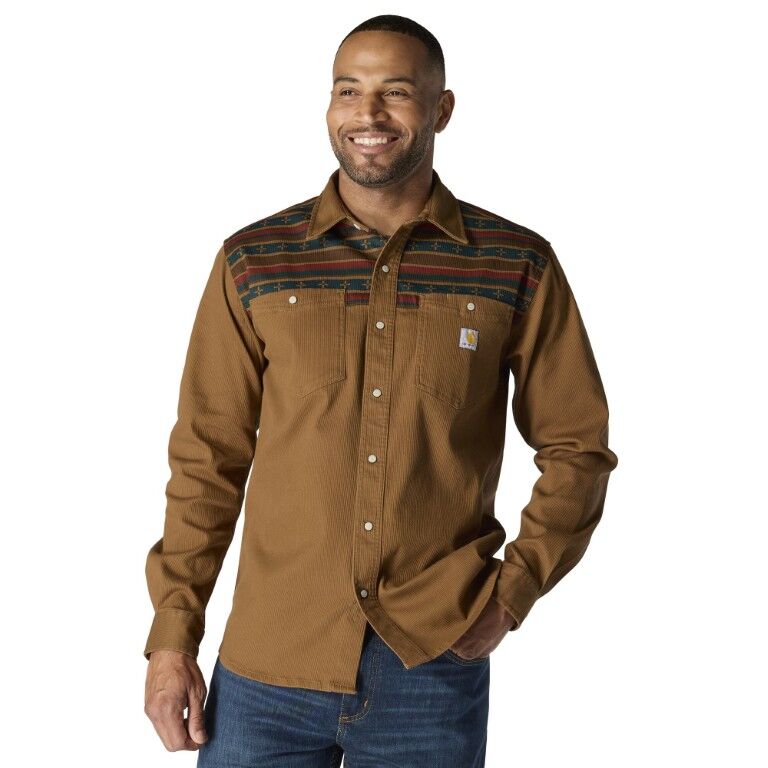 Carhartt Men's Montana Rugged Flex Relaxed Fit Corduroy Long Sleeve Shirt