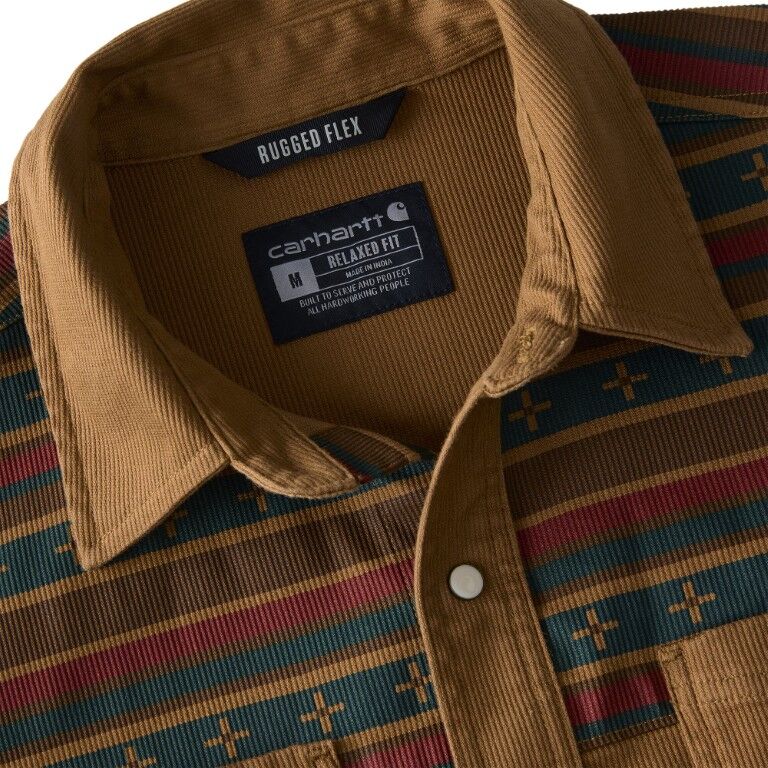 Carhartt Men's Montana Rugged Flex Relaxed Fit Corduroy Long Sleeve Shirt