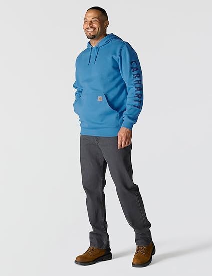 Carhartt Men's Rain Defender Loose Fit midweight Logo Graphic Sweatshirt