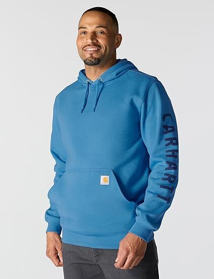 Carhartt Men's Rain Defender Loose Fit midweight Logo Graphic Sweatshirt