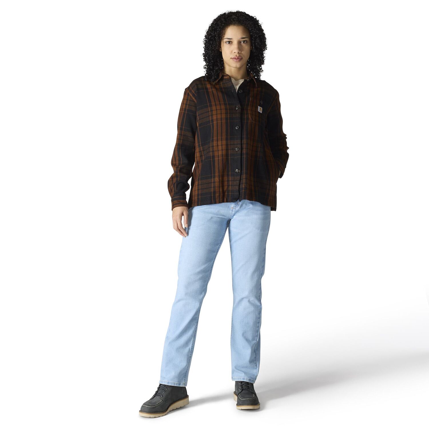 Carhartt Women's TENCEL Fiber Series Loose Fit Twill Plaid Shirt