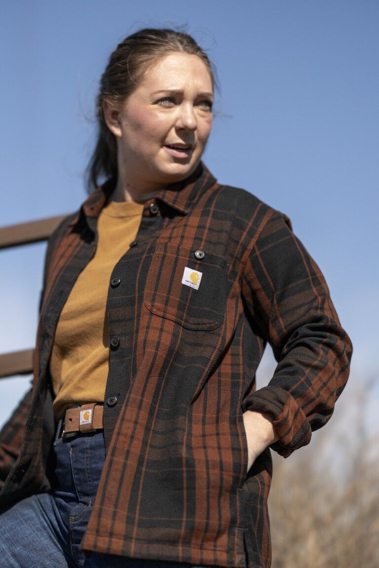 Carhartt Women's TENCEL Fiber Series Loose Fit Twill Plaid Shirt