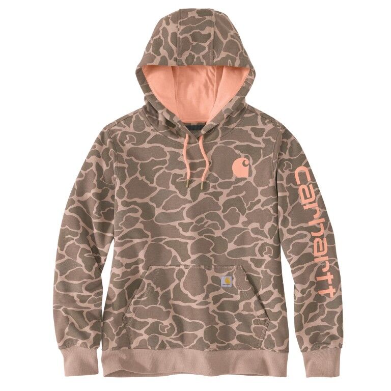 Carhartt Women's Relaxed Fit Midweight Logo Sleeve Graphic Printed Sweatshirt