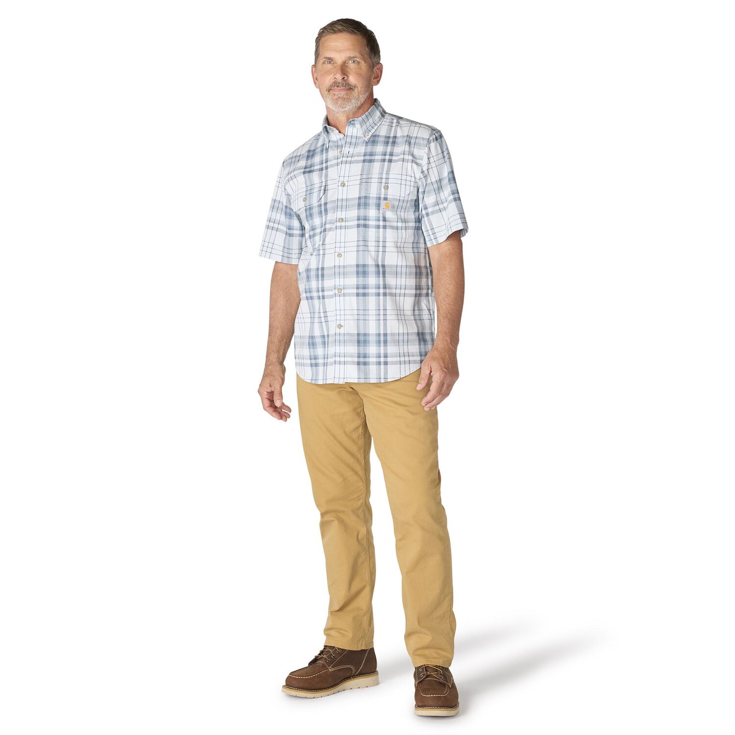 Carhartt Men's Fort Loose Short Sleeve Plaid Shirt