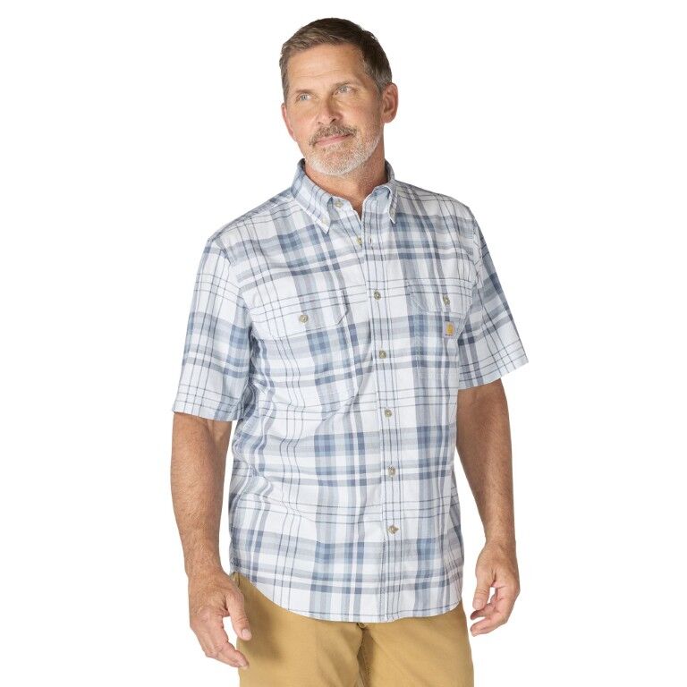 Carhartt Men's Fort Loose Short Sleeve Plaid Shirt