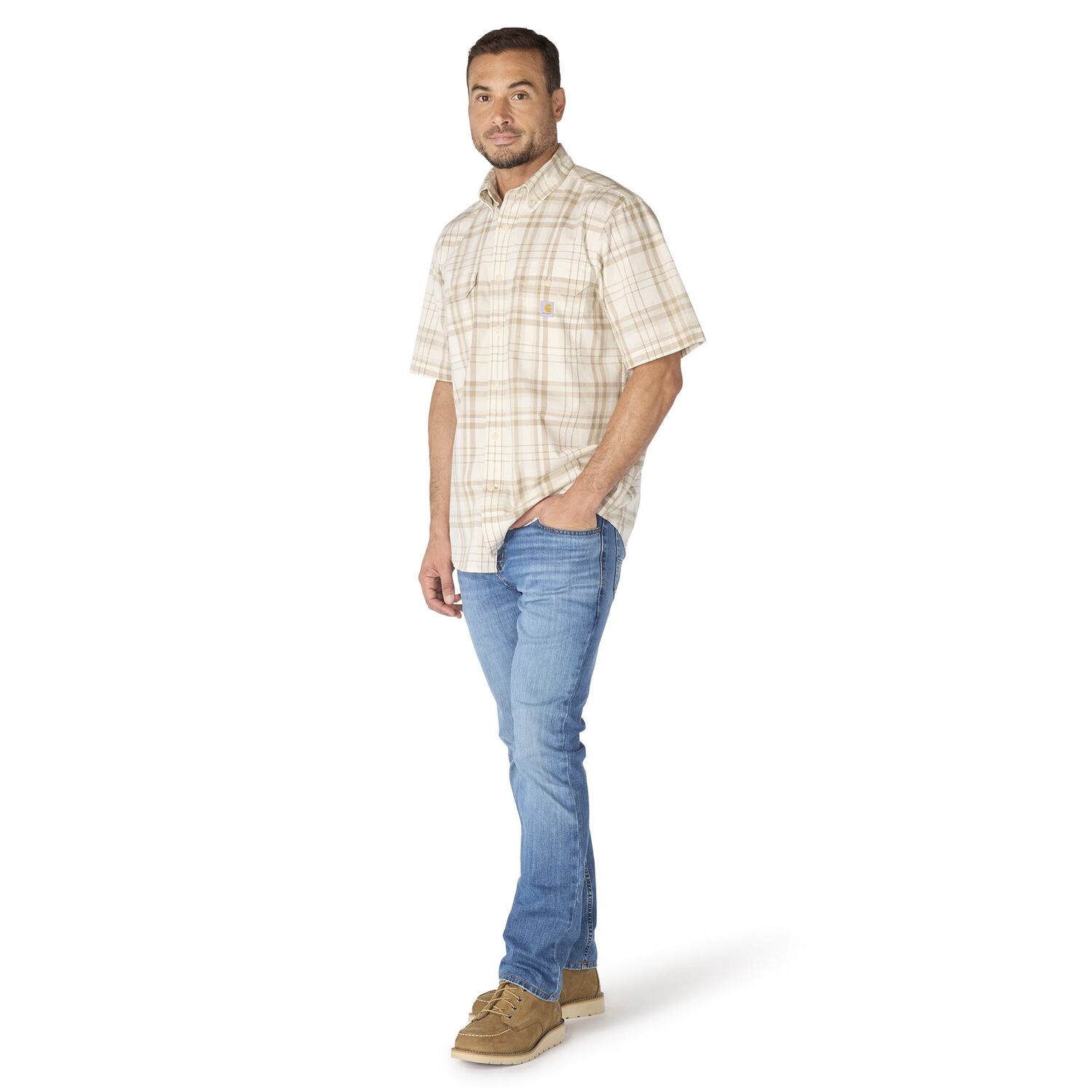 Carhartt Men's Fort Loose Short Sleeve Plaid Shirt