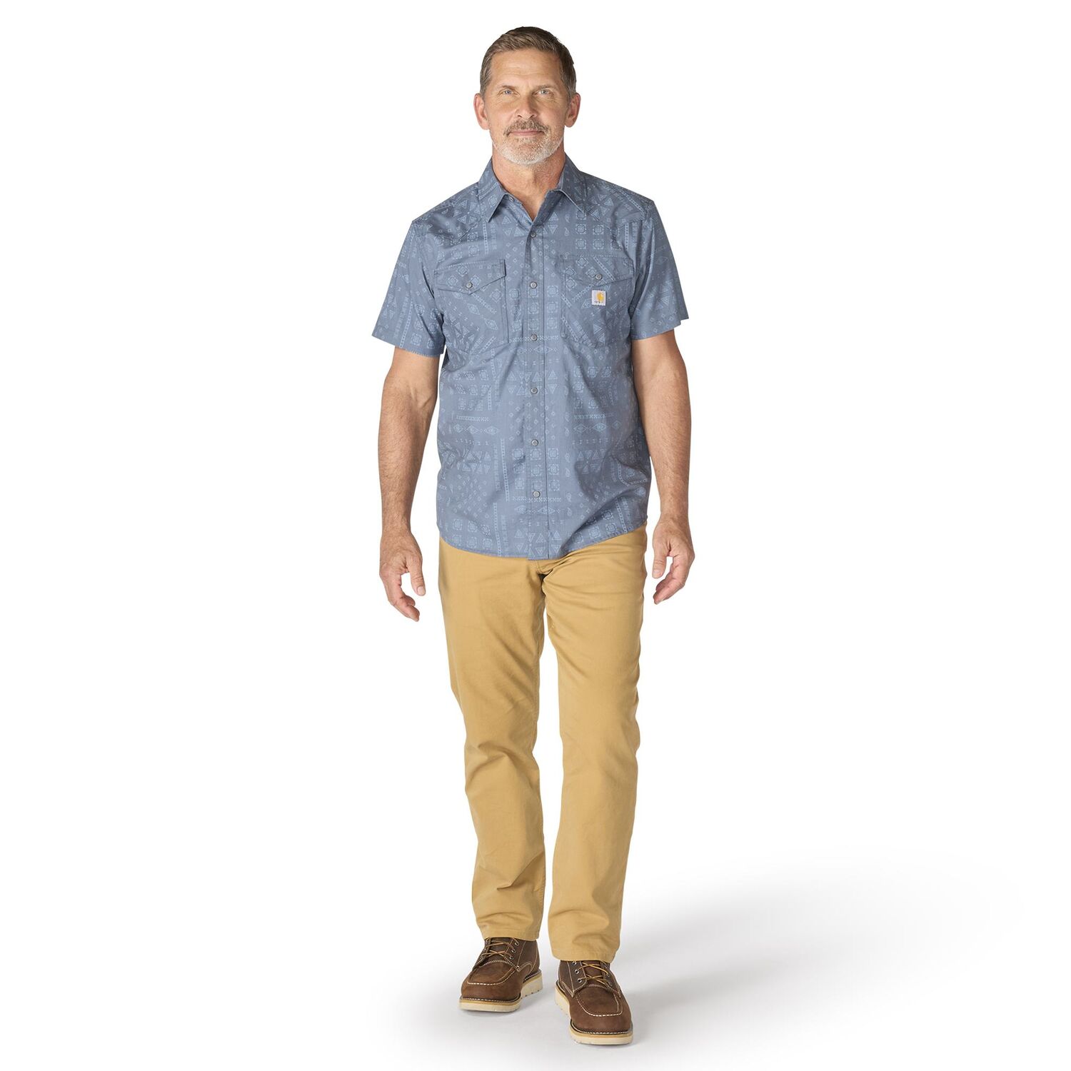 Carhartt Men's Montana Bozeman Relaxed Short Sleeve Plaid Shirt