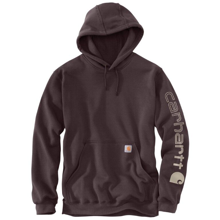Carhartt Men's Loose Fit Midweight Logo Sleeve Graphic Hoodie