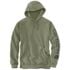 Carhartt Men's Loose Fit Midweight Logo Sleeve Graphic Hoodie in Dusty Olive