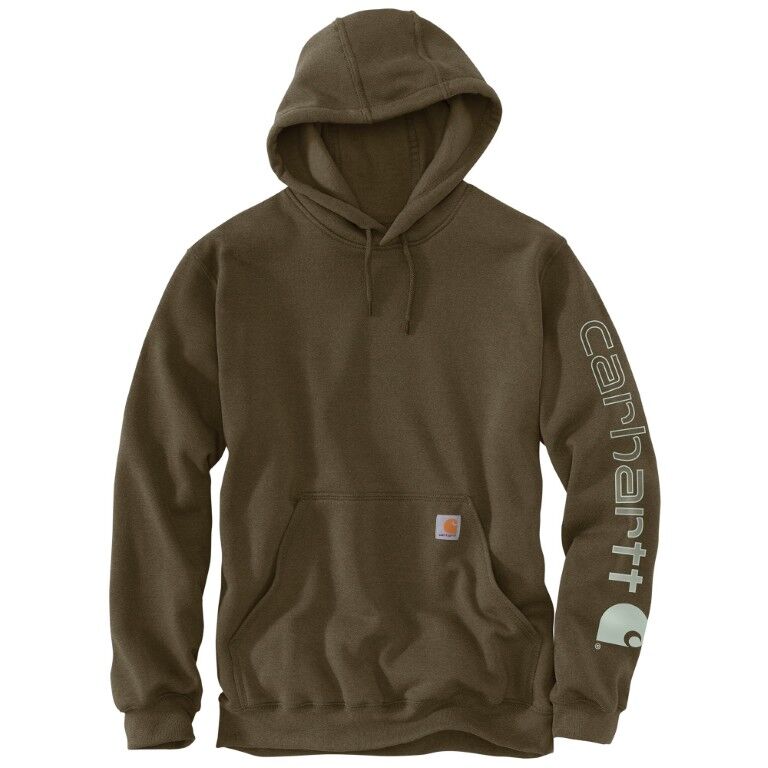 Carhartt Men's Loose Fit Midweight Logo Sleeve Graphic Hoodie