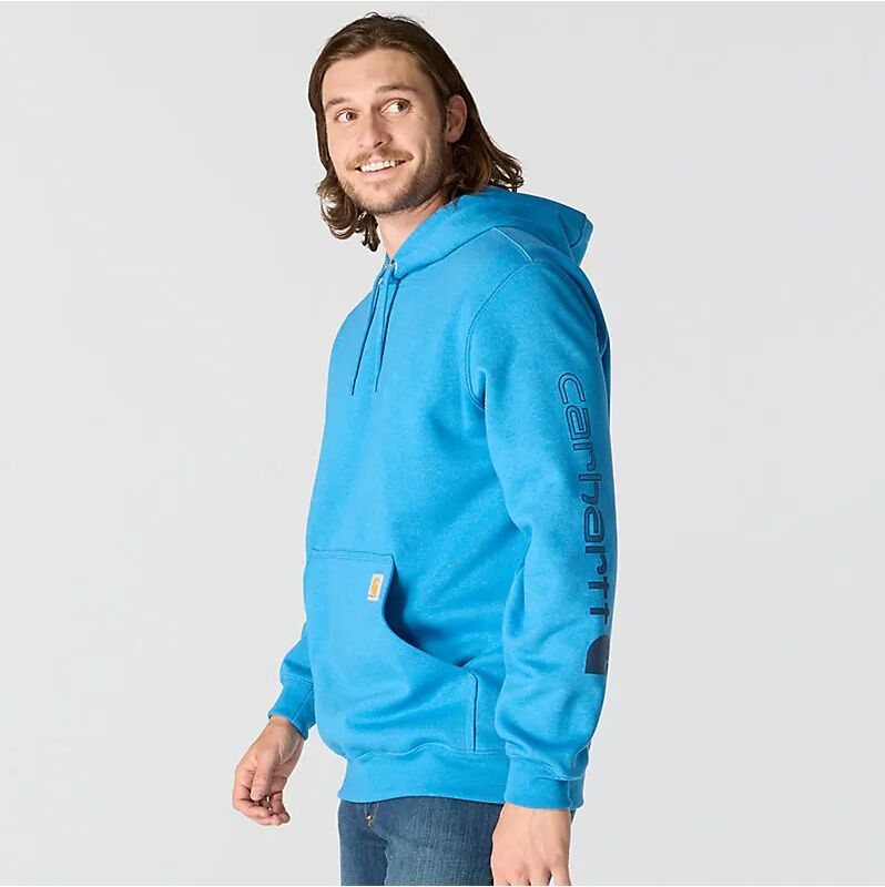 Carhartt Men's Loose Fit Midweight Logo Sleeve Graphic Hoodie
