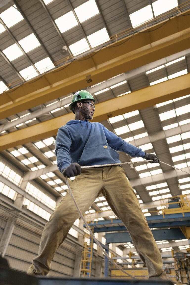 Carhartt Men's Loose Fit Midweight Logo Sleeve Graphic Hoodie