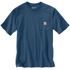 Carhartt Men's Loose Fit Heavyweight Short Sleeve Pocket T-Shirt in Deep Ocean Heather