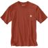 Carhartt Men's Loose Fit Heavyweight Short Sleeve Pocket T-Shirt in Saddle Red Heather