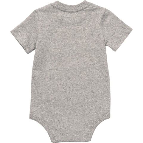 Carhartt Kids' Short Sleeve Pocket Bodysuit in Grey Heather