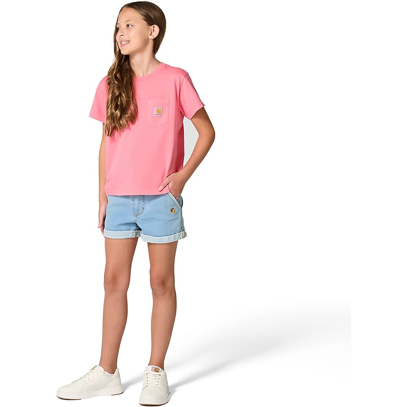 Carhartt Girl's Short Sleeve Re-Engineered Garment Dye Pocket T-Shirt
