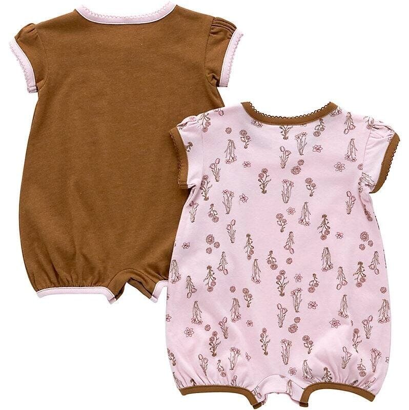 Carhartt Girl's 2-Piece Short sleeve Floral Romper Set