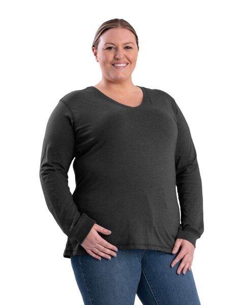 Berne Women's Performance V-Neck Long Sleeve T-Shirt