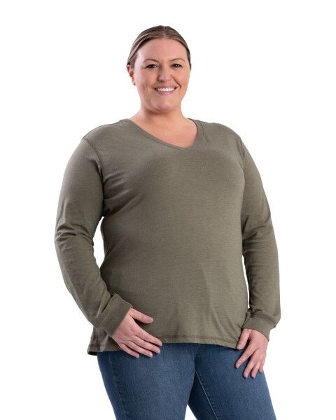Berne Women's Performance V-Neck Long Sleeve T-Shirt