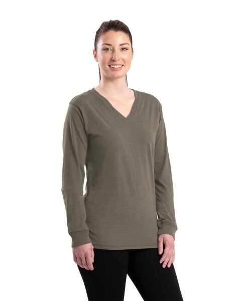 Berne Women's Performance V-Neck Long Sleeve T-Shirt