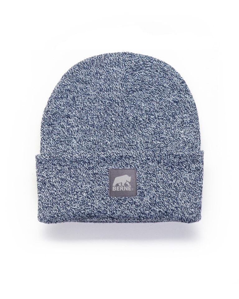 Berne Men's Heritage Knit Cuff Beanie in Blue White