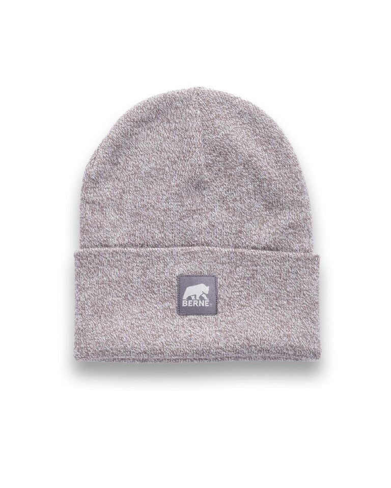 Berne Men's Heritage Knit Cuff Beanie in Grey White