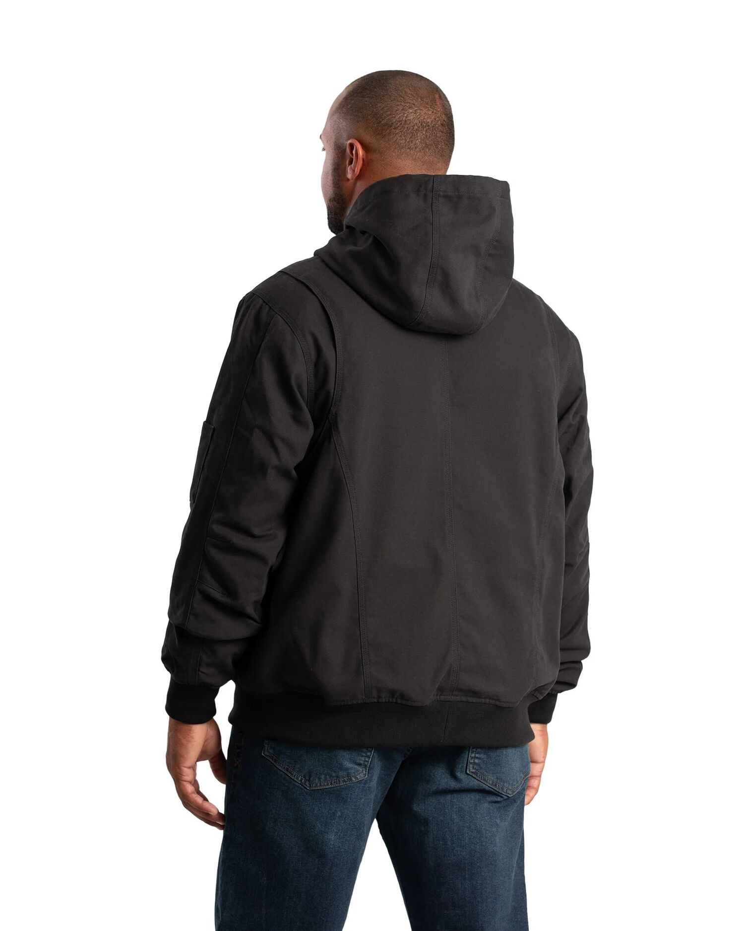 Berne Men's Duck Flannel Lined Hooded Work Jacket