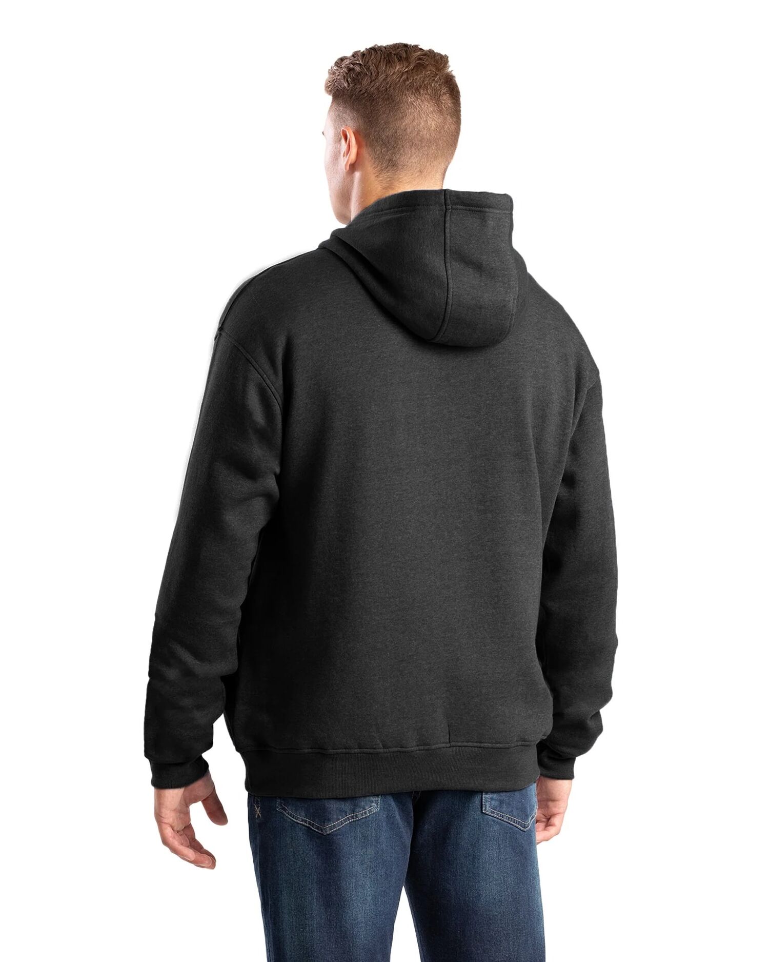 Berne Men's Zippered Pocket Hooded Pullover Sweatshirt