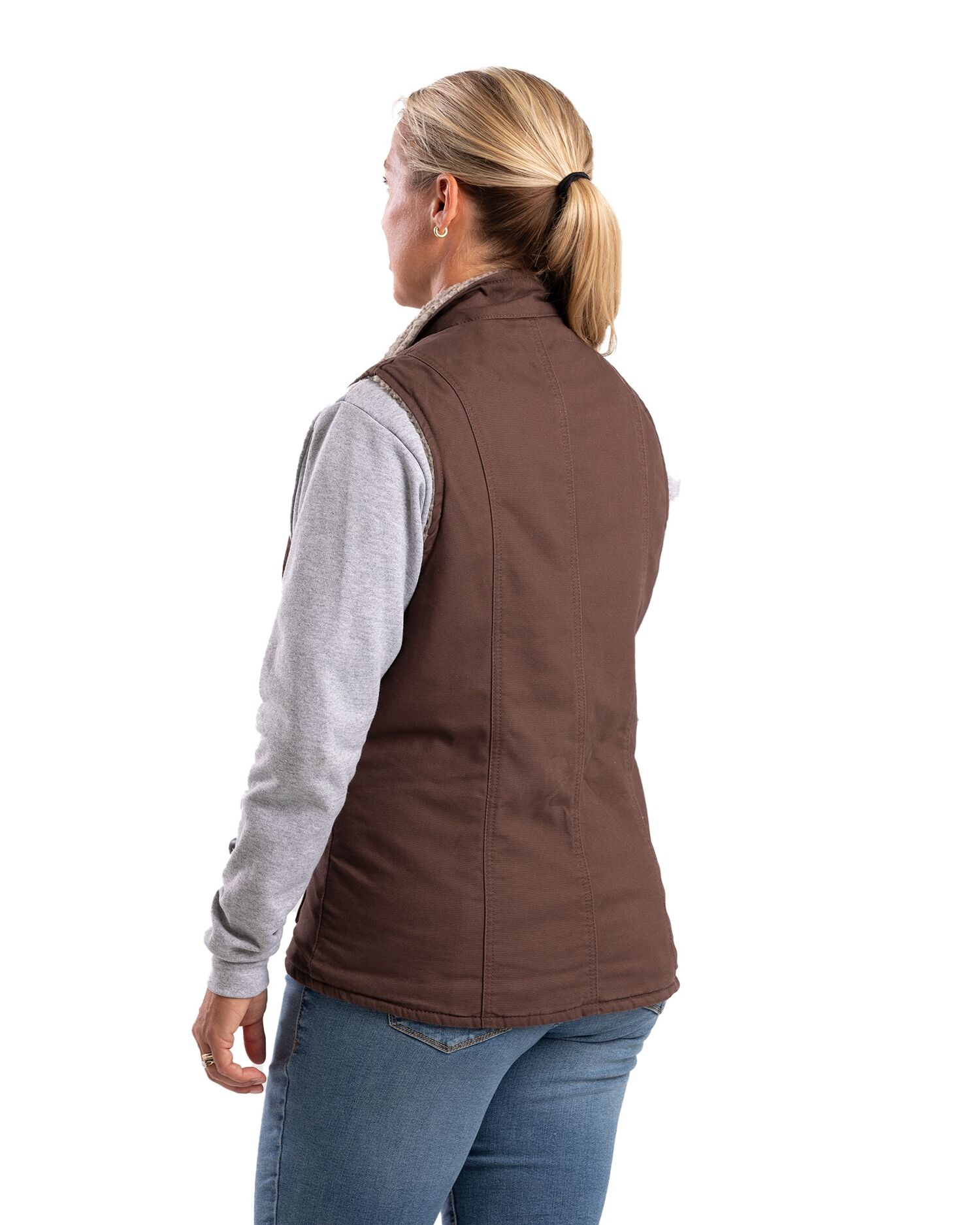 Berne Women's Sherpa-Lined Softstone Duck Vest