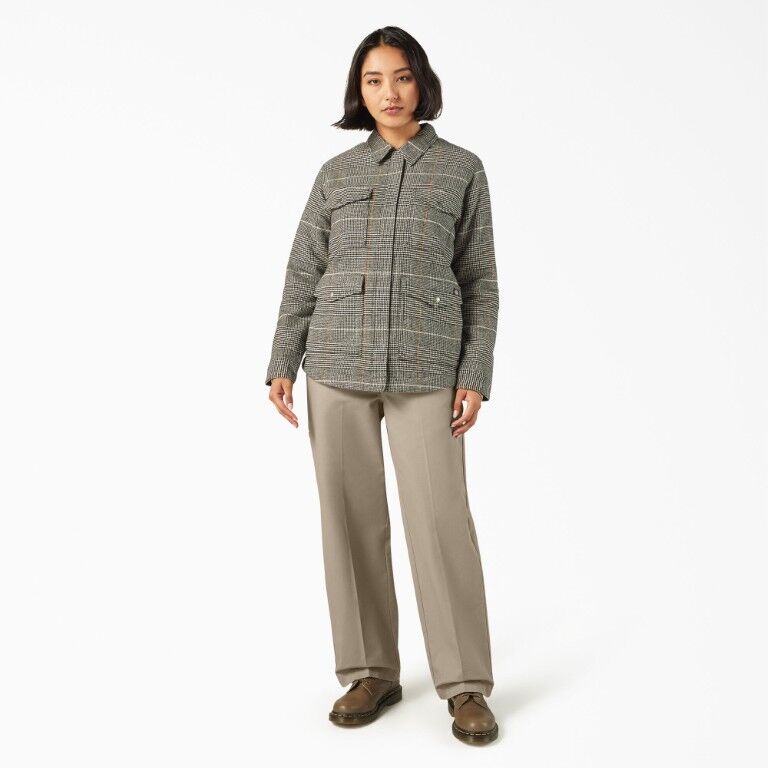 Dickies Women's Fleece Lined Flannel Chore Coat