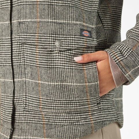 Dickies Women's Fleece Lined Flannel Chore Coat