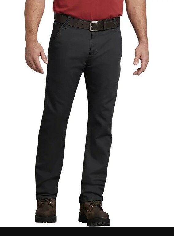Dickies Men's Flex Fit Striaght Leg Tough Max Duck Pants in Black