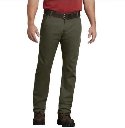 Dickies Men's Flex Tough Max Duck Carpenter Pants in Stonewashed Moss Green