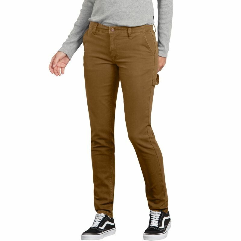 Dickies Women's Carpenter Pants in Brown
