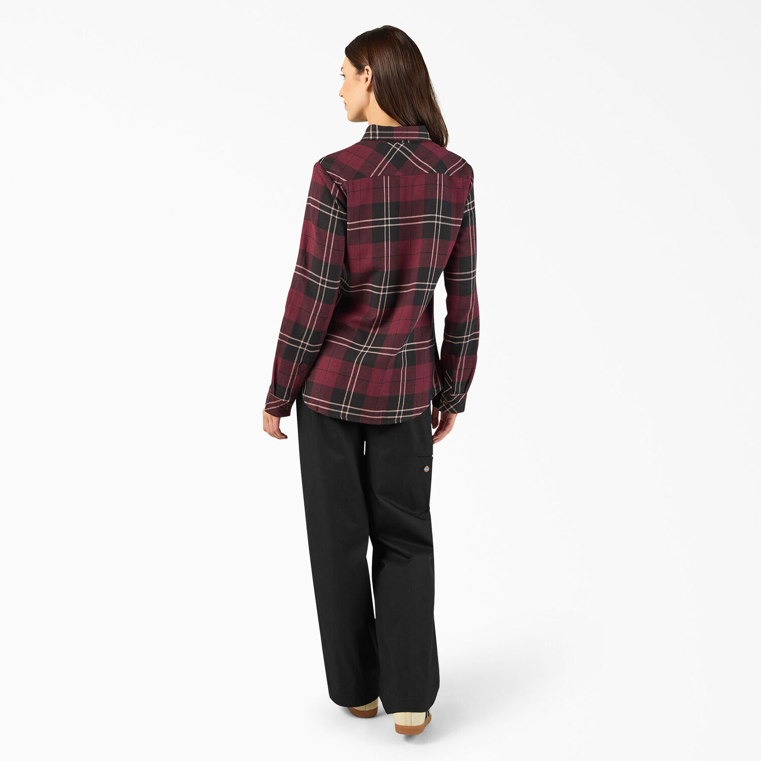 Dickies Women's Plaid Flannel Long Sleeve Shirt