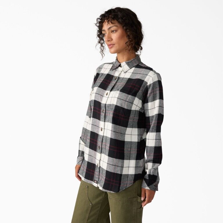 Dickies Women's Plaid Flannel Long Sleeve Shirt