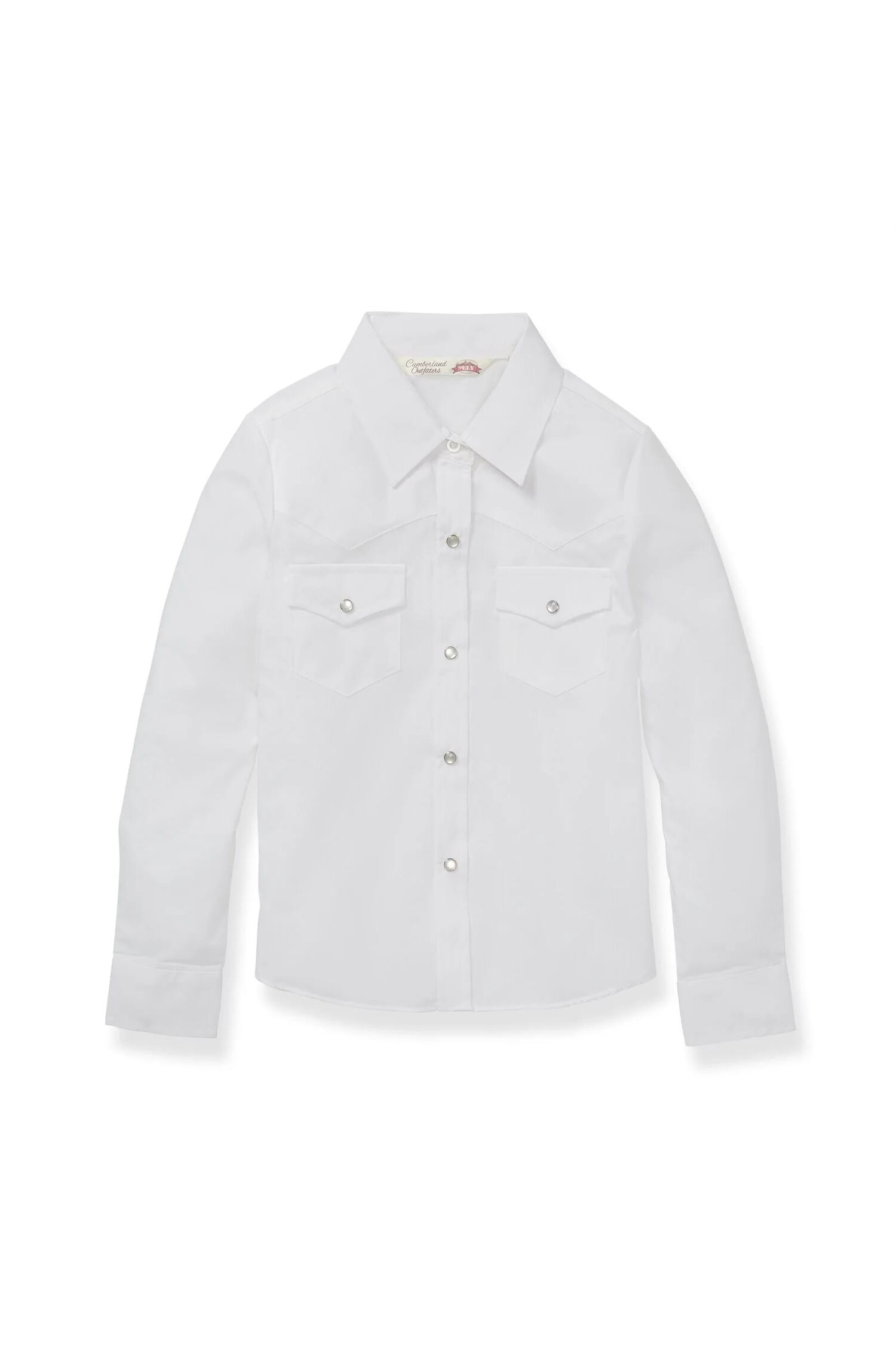 Ely Cattleman Girl's Long Sleeve Solid Western Snap Shirt