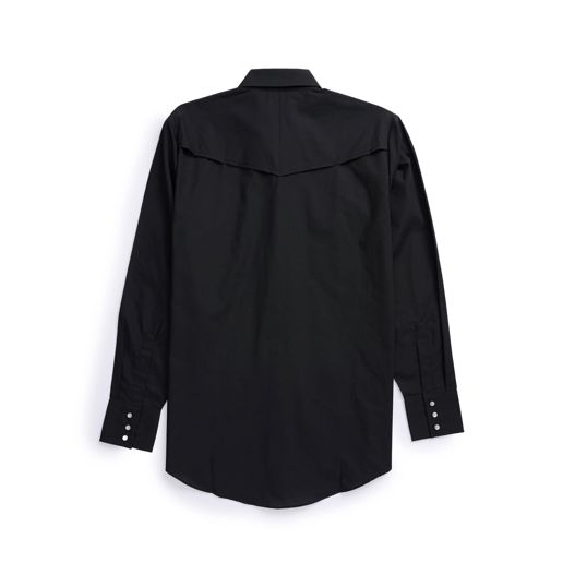 Men's Ely Cattleman Pro Long Sleeve Solid Outdoor Western Shirt in Black