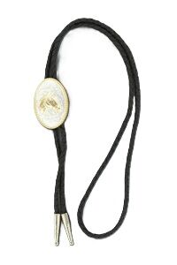 M & F Western Double S Bolo Tie Horse Head