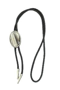 M & F Western Double S Bolo Oval Onyx Stone